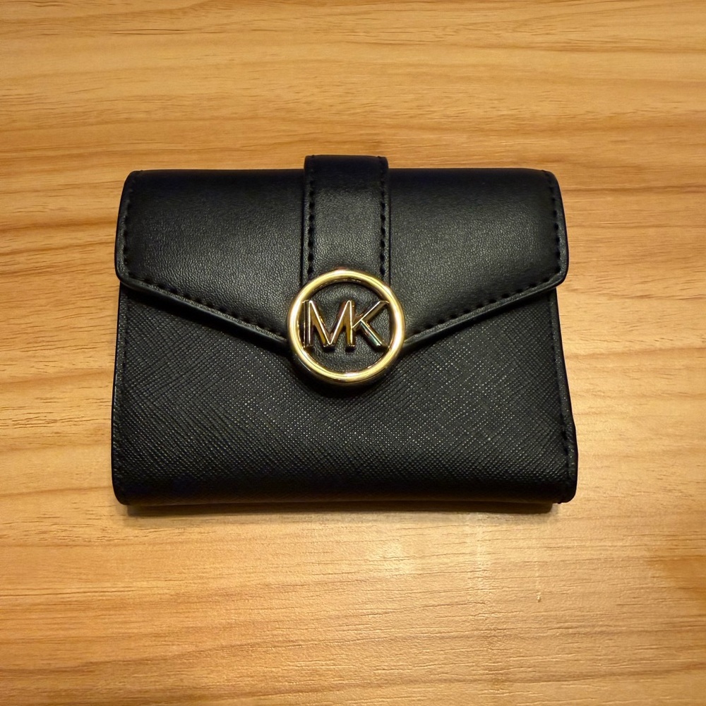 Michael Kors Black Wallet with Gold Accent
